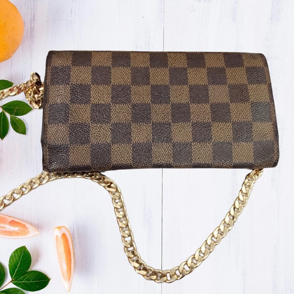 💯 % AUTHENTIC LUIS VUITTON DAMIER EBENE WALLET - Picture 10 of 16